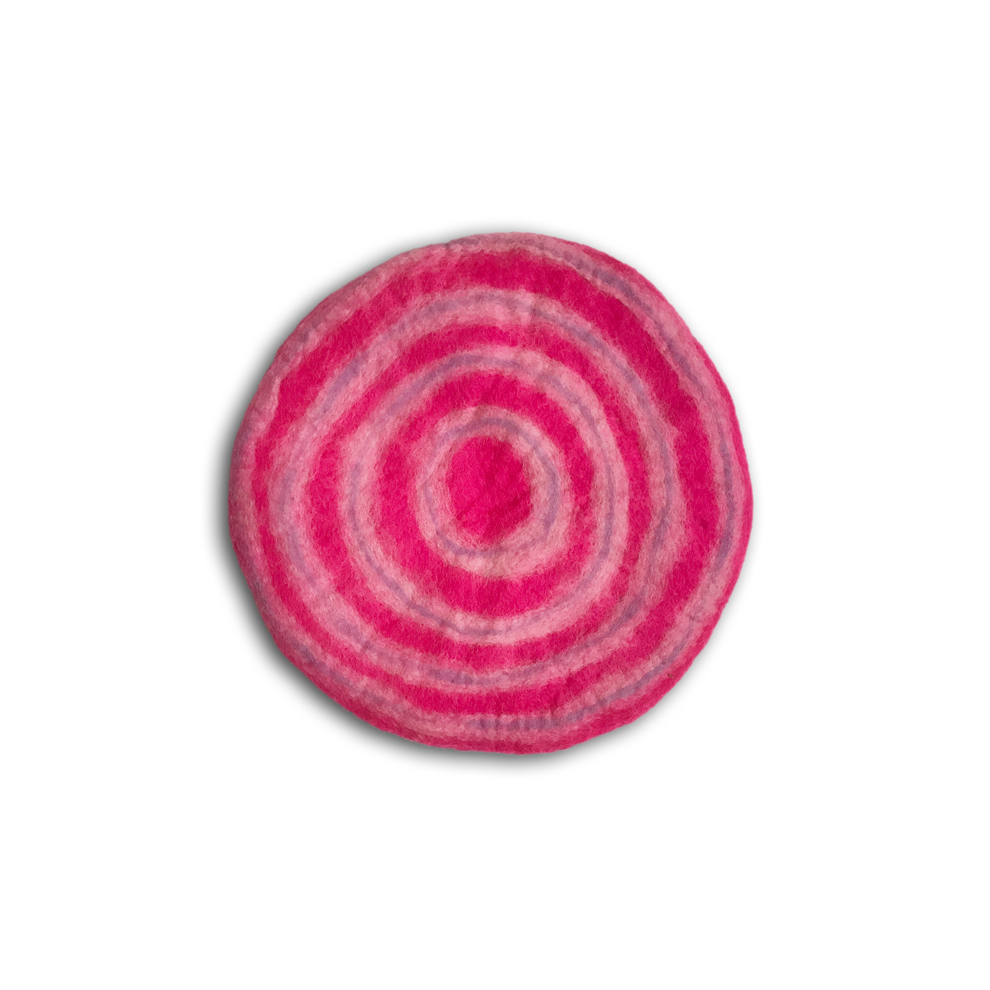 Filz-Sitzkissen, pink, Ø 40 cm, H 3,5 cm von fischer's lagerhaus