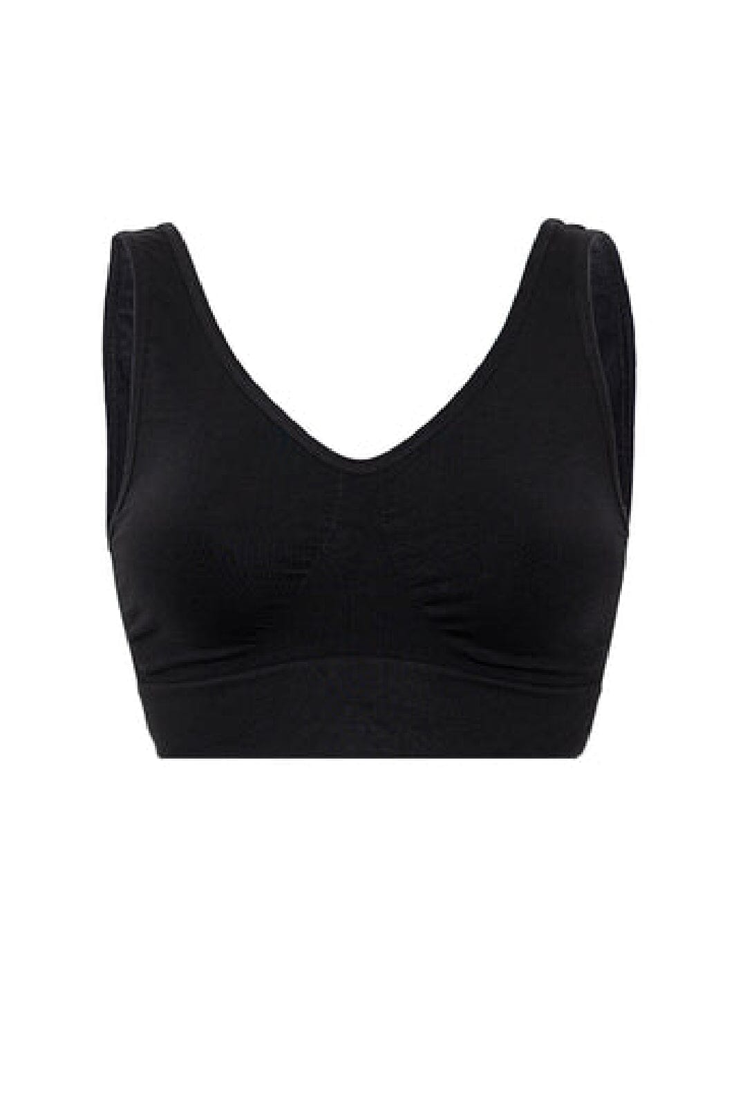 Soft basic Soffi Bra top wide strap 2 pak black