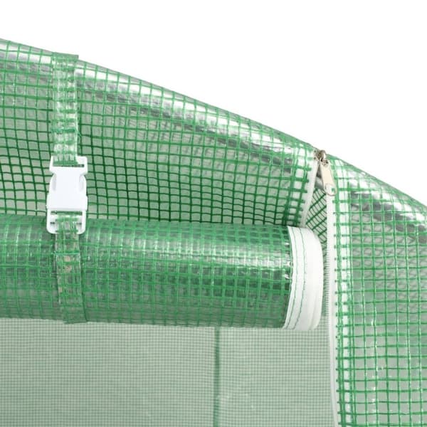 vidaXL Drivhus med stålramme grønn 144 m² 24x6x2,85 m