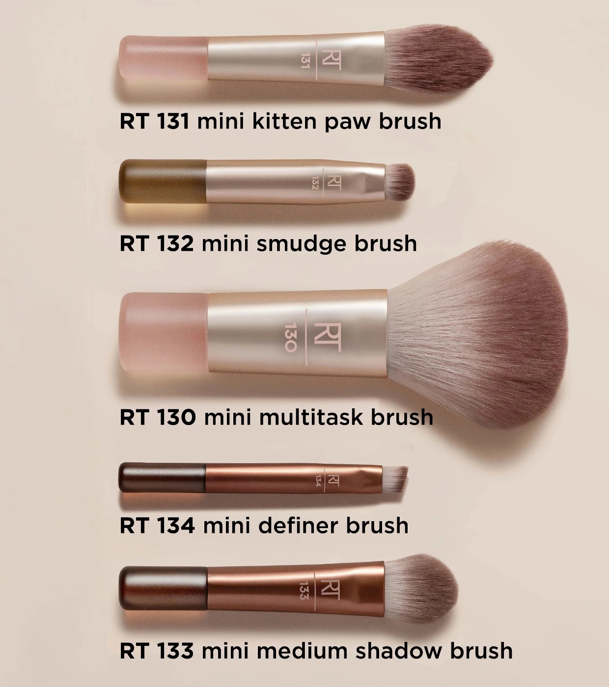 Real Techniques - *New Nude 2.0* - Conjunto de Pincéis On-The-Glow