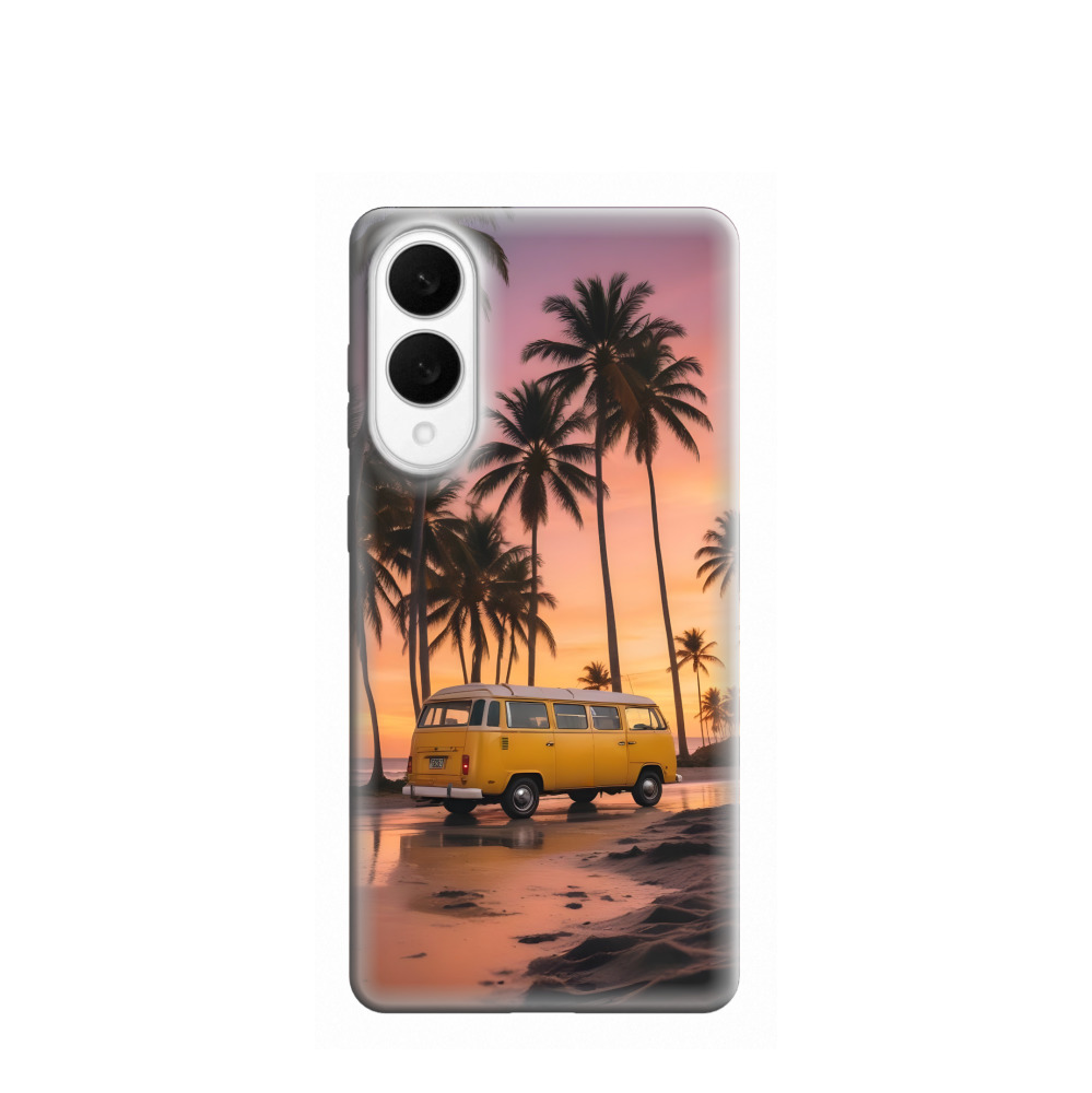 Samsung Galaxy S25 Edge Gummi Hülle Sommer Urlaub - Lila-Violett