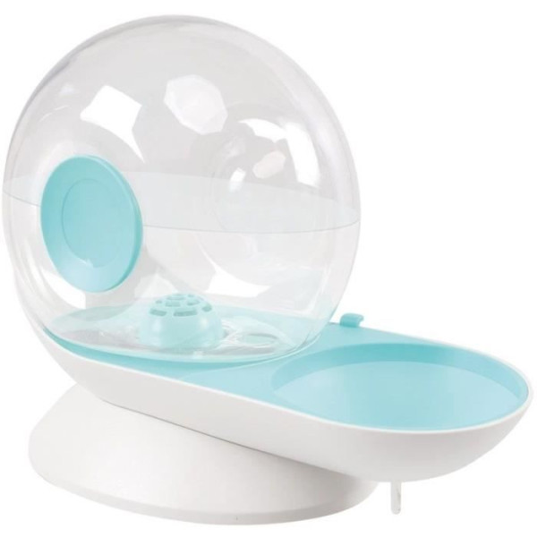 Distributeur d'eau avec filtre m.pets snail - 2800ml - 30 x 13 x 23.8 cm - blanc, bleu et transparent