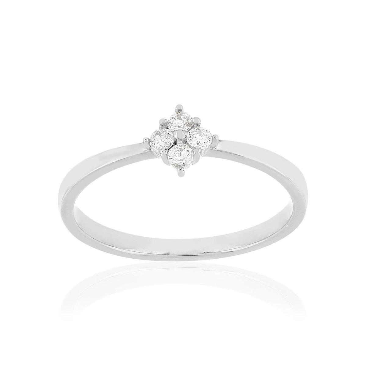 Bague argent zirconias
