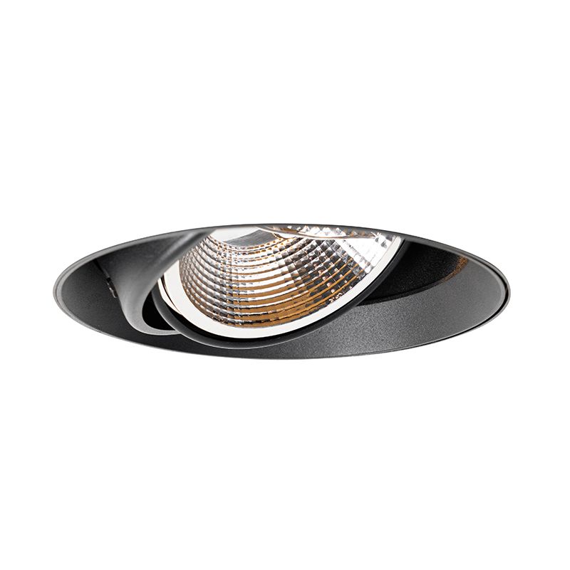 Moderne inbouwspot zwart GU10 AR111 rond trimless - Oneon