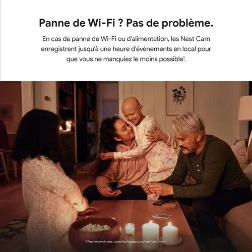 Google Nest Cam (lot de 2) Caméra de surveillance