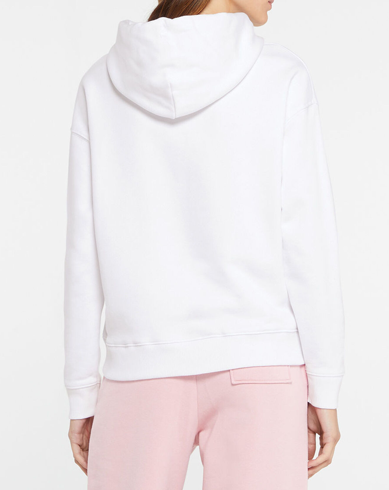 Tommy Jeans Sweat en Coton Bio mélangé Center Badge blanc
