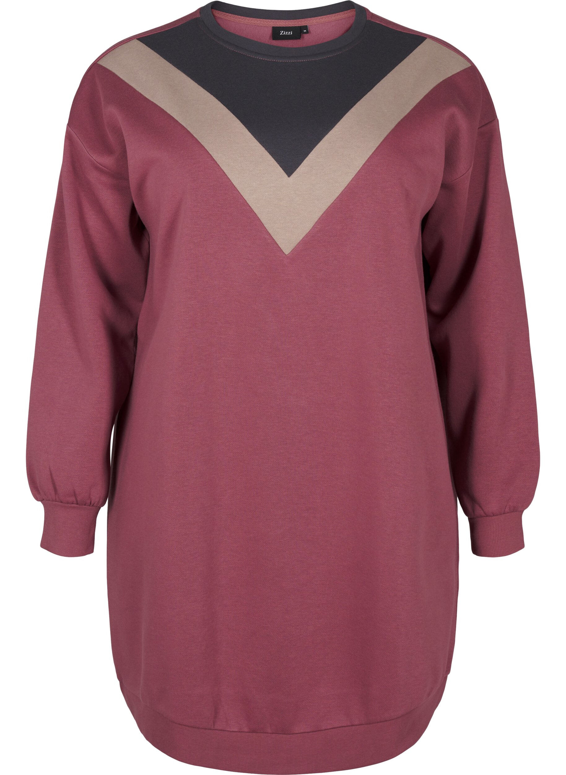 Lang sweatshirt med colorblock