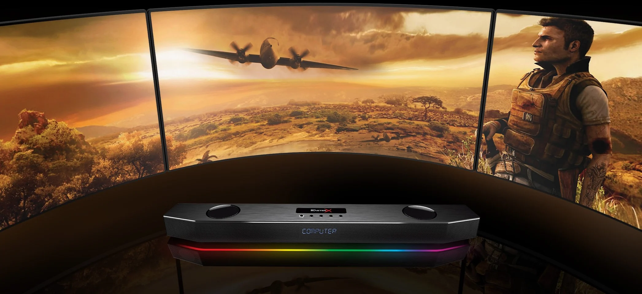 Creative - Sound Blaster X Katana - Gaming Soundbar