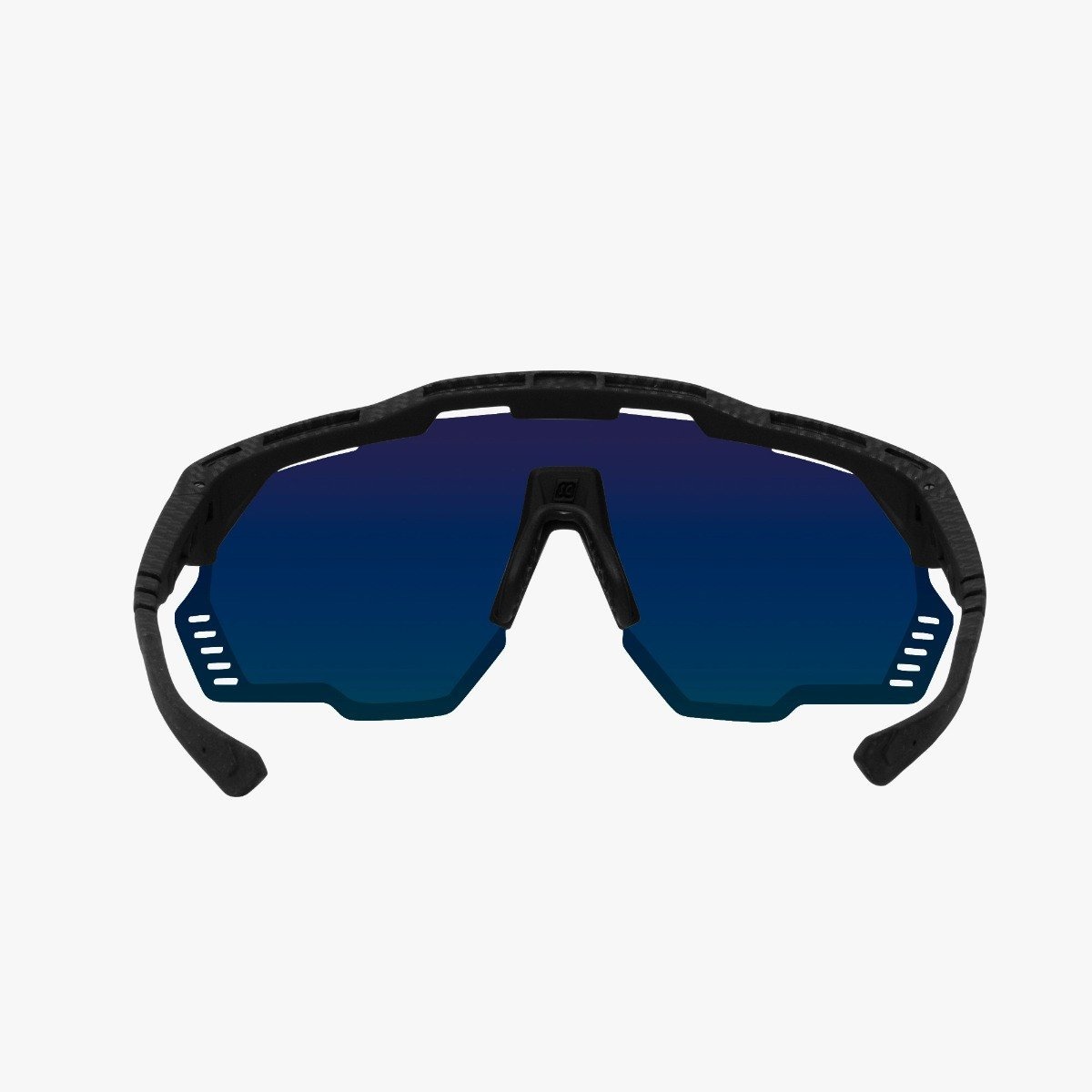 Scicon Aeroshade Kunken cykelbriller Matte Carbon Multimirror Blue