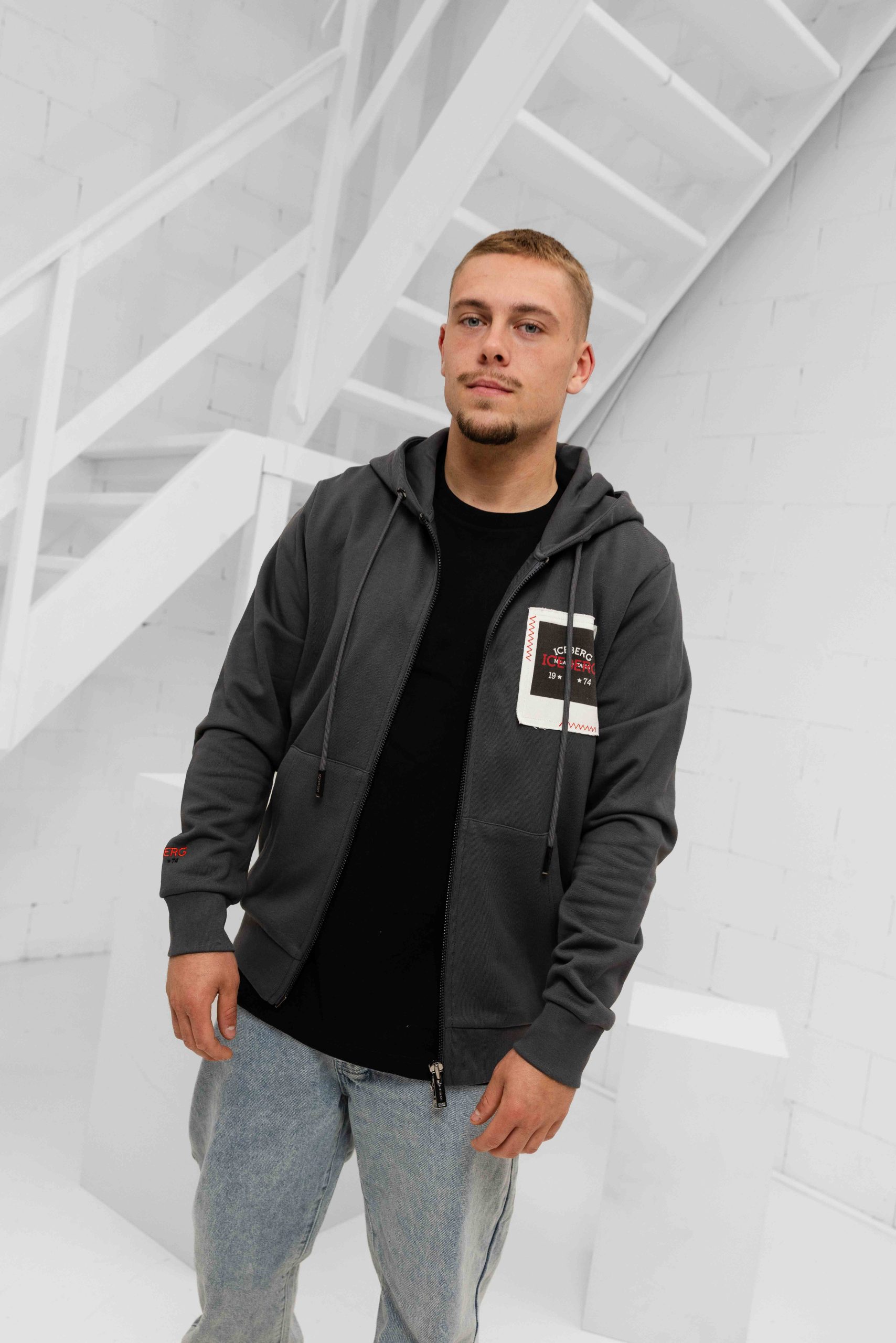 Iceberg 5C Felpa E020 Vest Heren Grijs