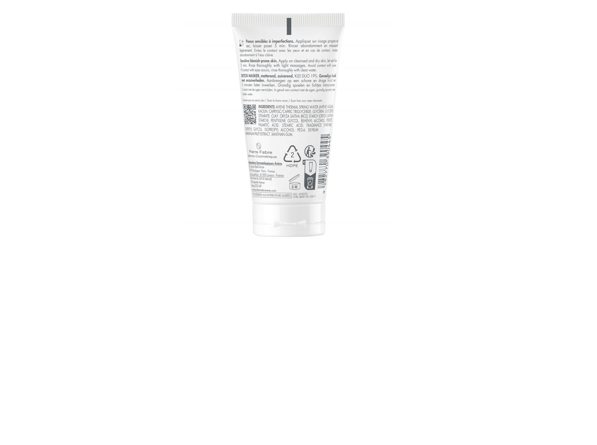 MÁSCARA AVENE CLEANANCE DETOX 50 ML