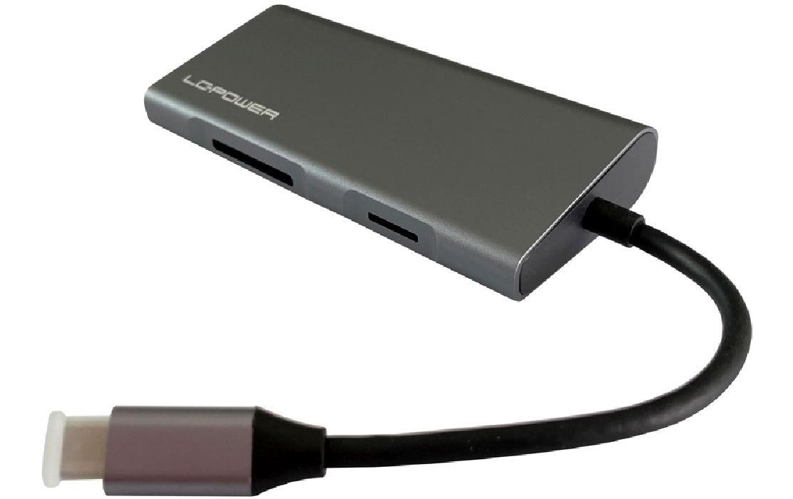 USB-Hub LC-HUB-C-MULTI-5Externer USB-Typ-C-Hub Externer Hub mit Kartenleser, Lade-, RJ45- und HDMI-Port für USB-C-Anschlussgeräte