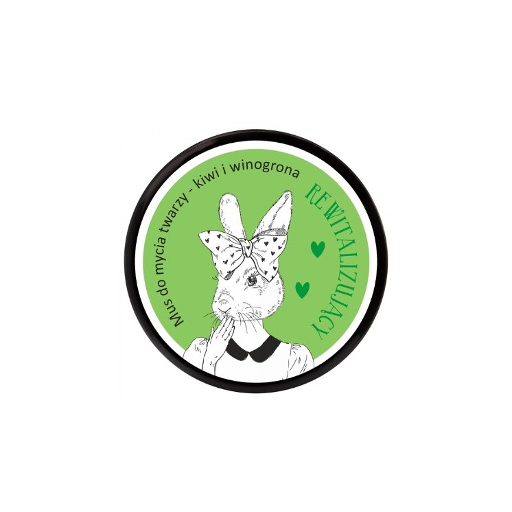 LaQ Bunny revitaliserende gezichtswasmousse van Kiwi en Druiven 40 ml