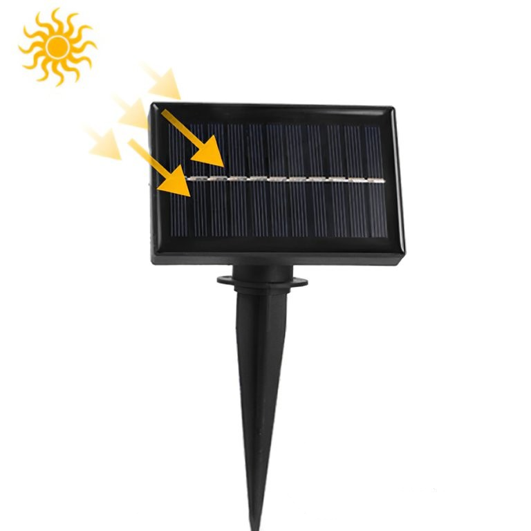 (5er Set) Runde LED Solar Lampe Outdoor Gartenleuchte mit Dämmerungssensor   Erdspiess (IP65) - Warmweiss