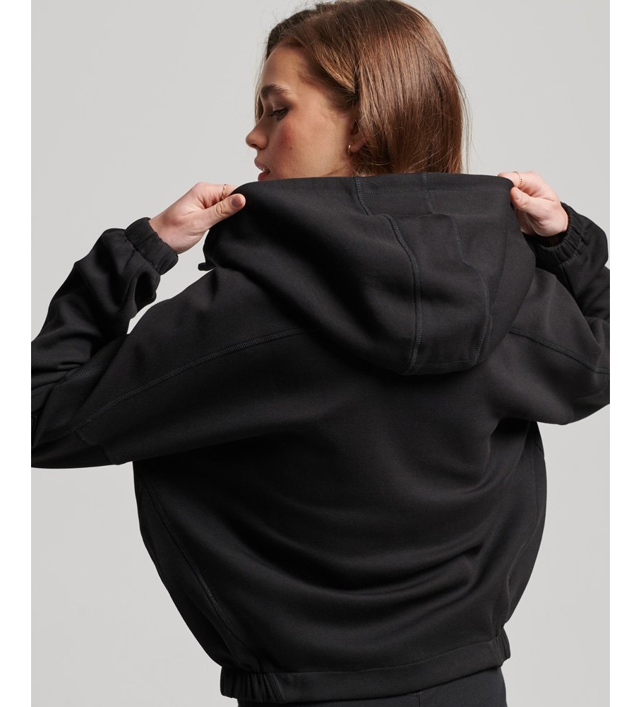Moletom com zíper Superdry Code Tech, preto