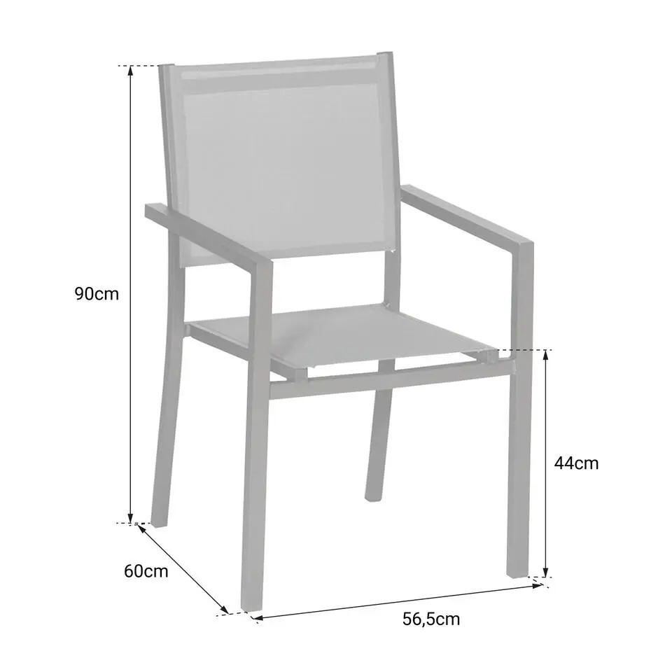 Happy Garden Stoel - Grijs - Aluminium