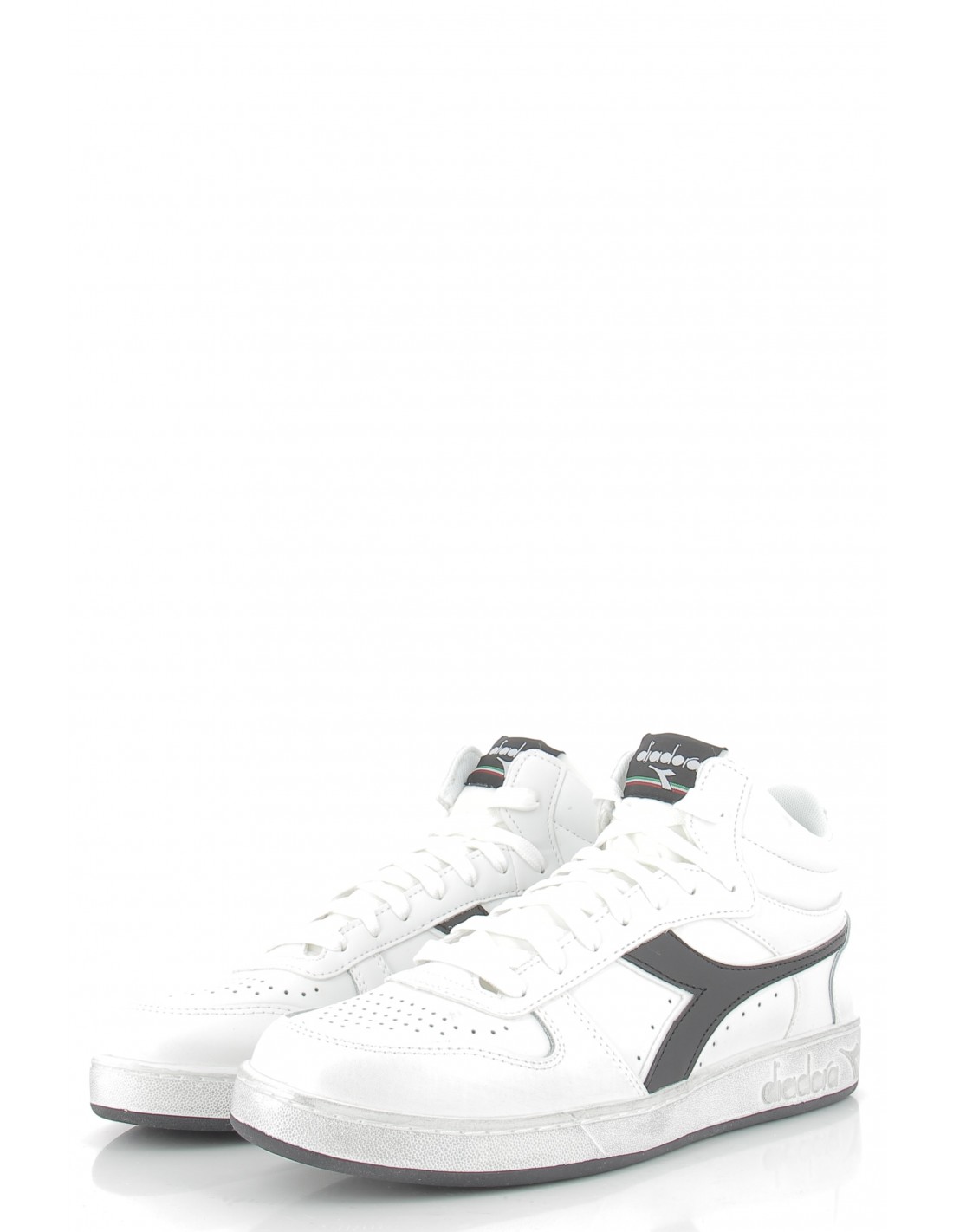 diadora Sneakers homme magic icona cuir blanc/noir