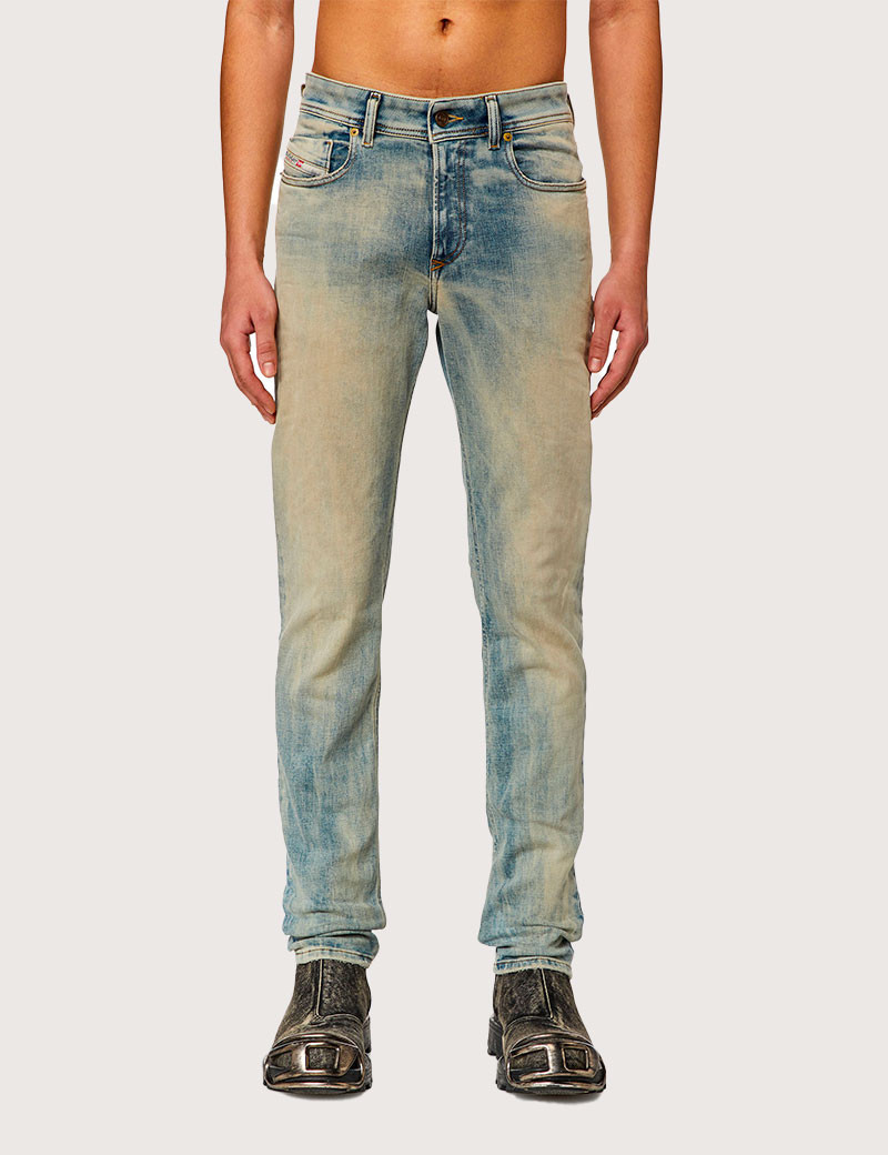 DIESEL JEAN HOMME SLEENKER BLEU DÉLAVÉ 9H75