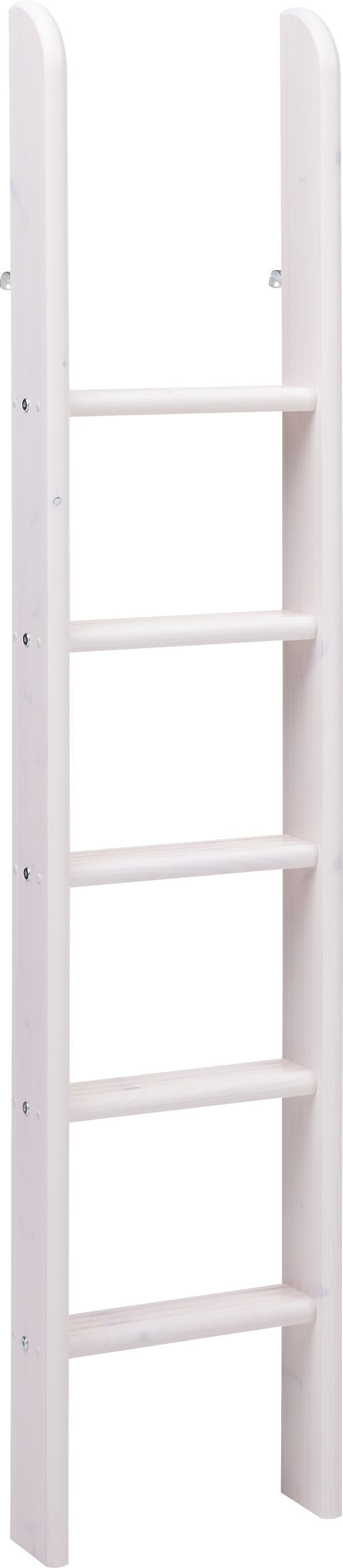 Flexa CLASSIC Leiter gerade Hochbett - White Wash / B: 41.0 cm x T: 11.0 cm x H: 185.0 cm