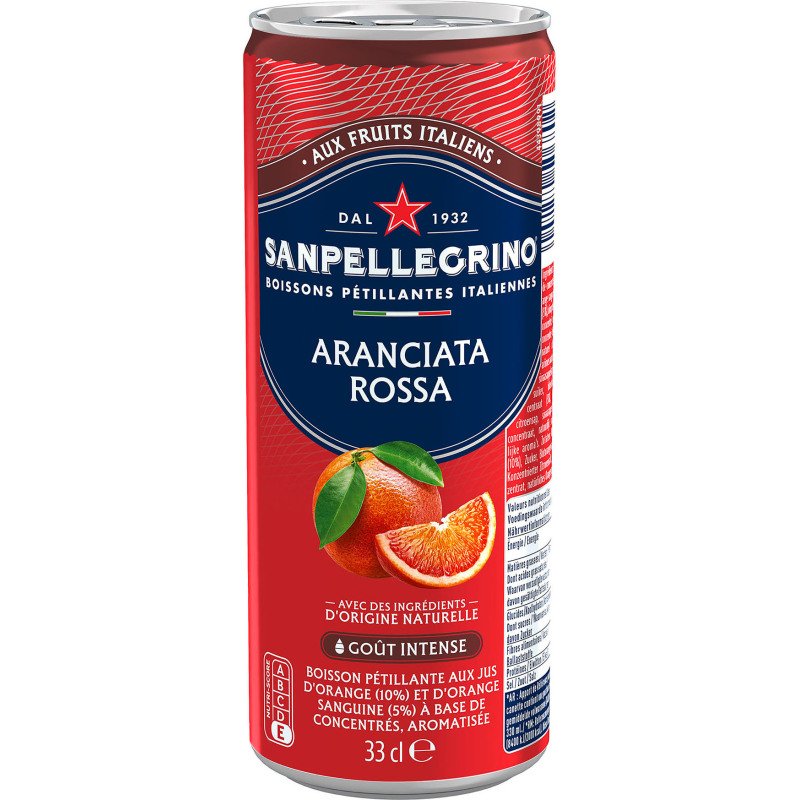 Aranciata Rossa San Pellegrino 33 cl - 24 canettes