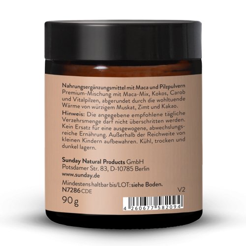 Sunday Natural Products  Mild Maca Mushroom Brew