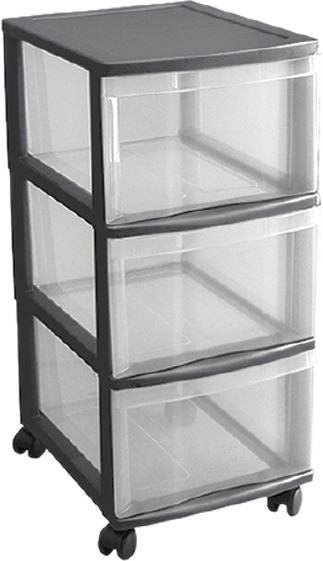 Rotho Rollcontainer / Schubladensystem Optimo 3 mit drei Schubladen