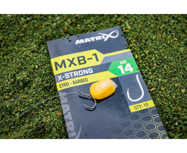 Hameçons avec ardillon Matrix MXB-1 Barbed  Eyed Black Nickel (10pcs)