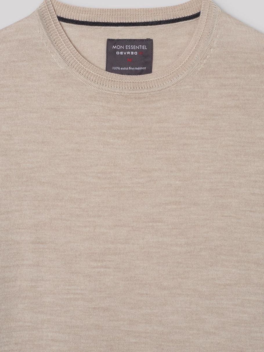 Pull col rond en laine mérinos