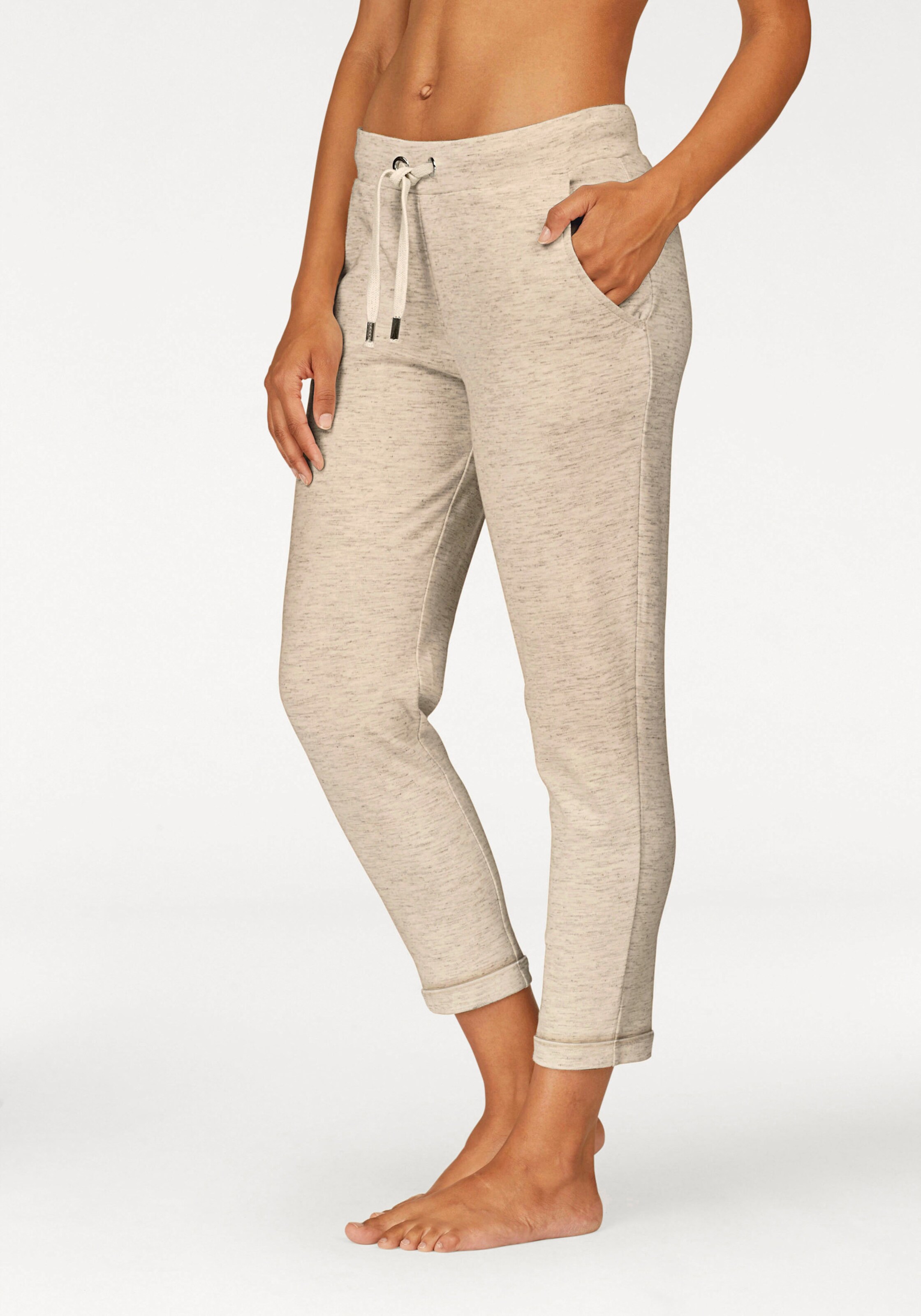 LASCANA Relaxhose in beige-meliert