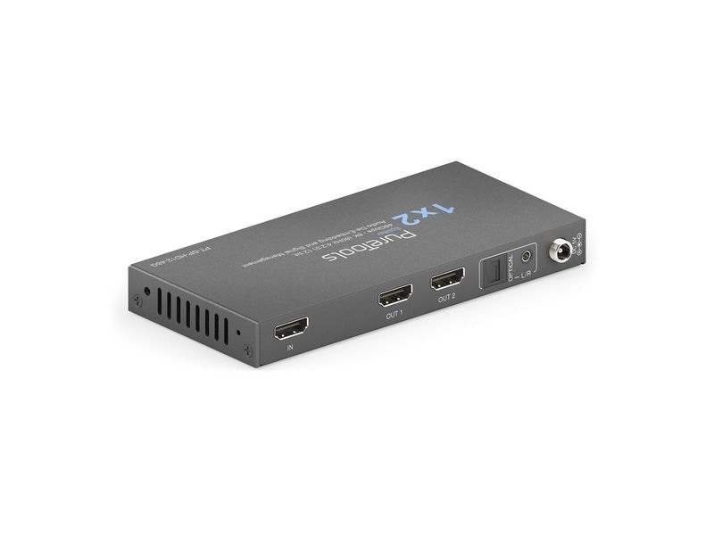 PureLink PureTools Splitter PT-SP-HD12-48G 1 x 2 HDMI 2.1 - PureTools - 1 x 2 HDMI2.1 Splitter - 48Gbps - 8K (60 Hz 4:2:0) 12 bit, Audio De-Embedding und Signal Management