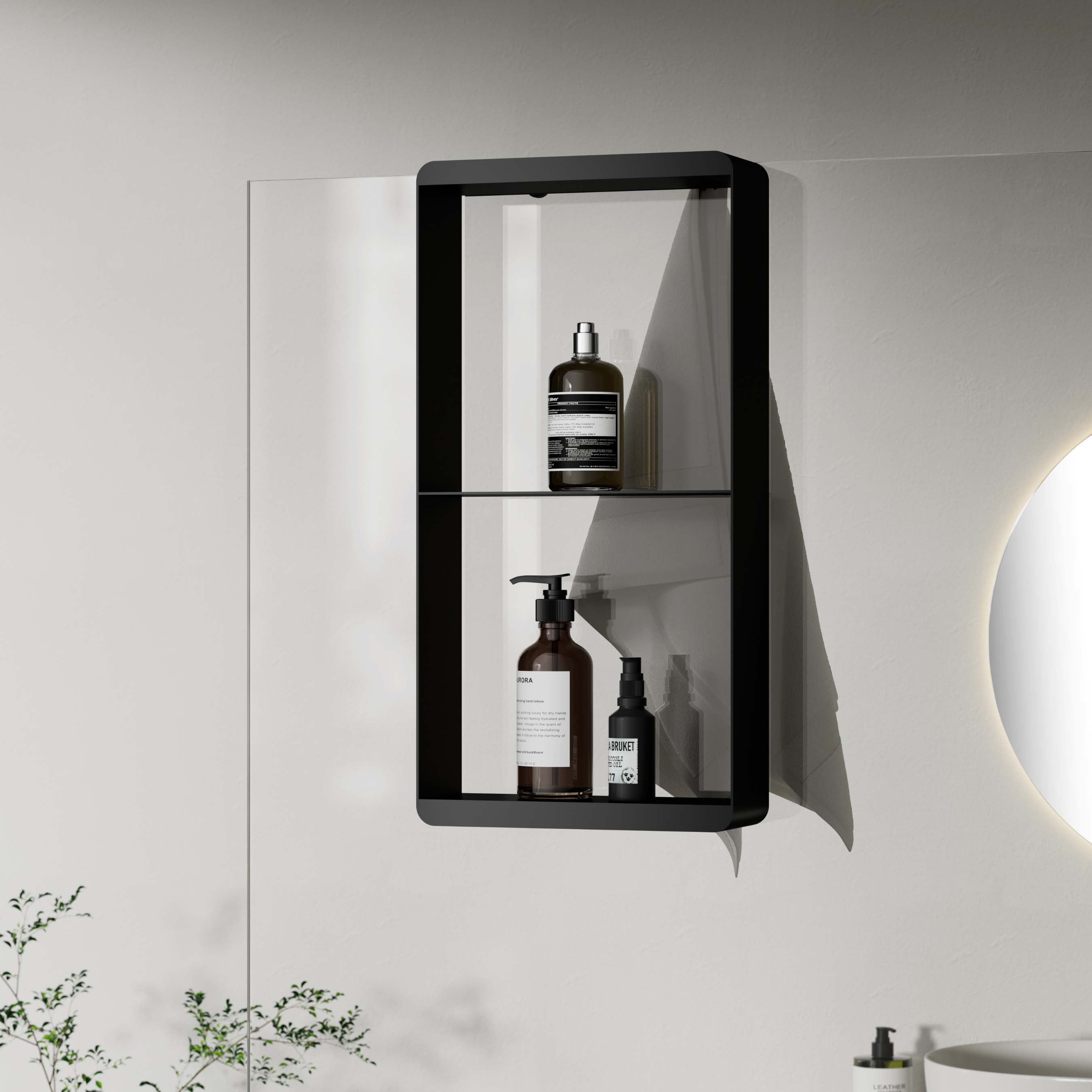 Best Design Soap Nero doucherek 2 laags 50x25cm zwart mat