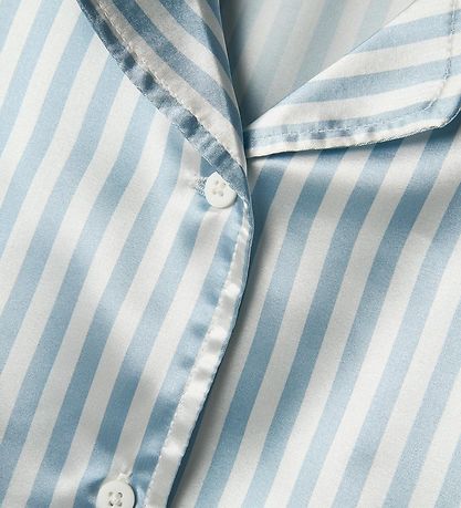 LMTD Natt?j - NlfNightystripe - Blåe Fog/White Alyssum