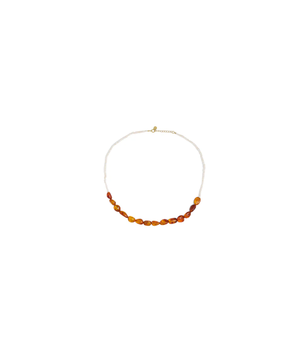 Sorelle Jewellery  Curious perlehalskæde - forgyldt