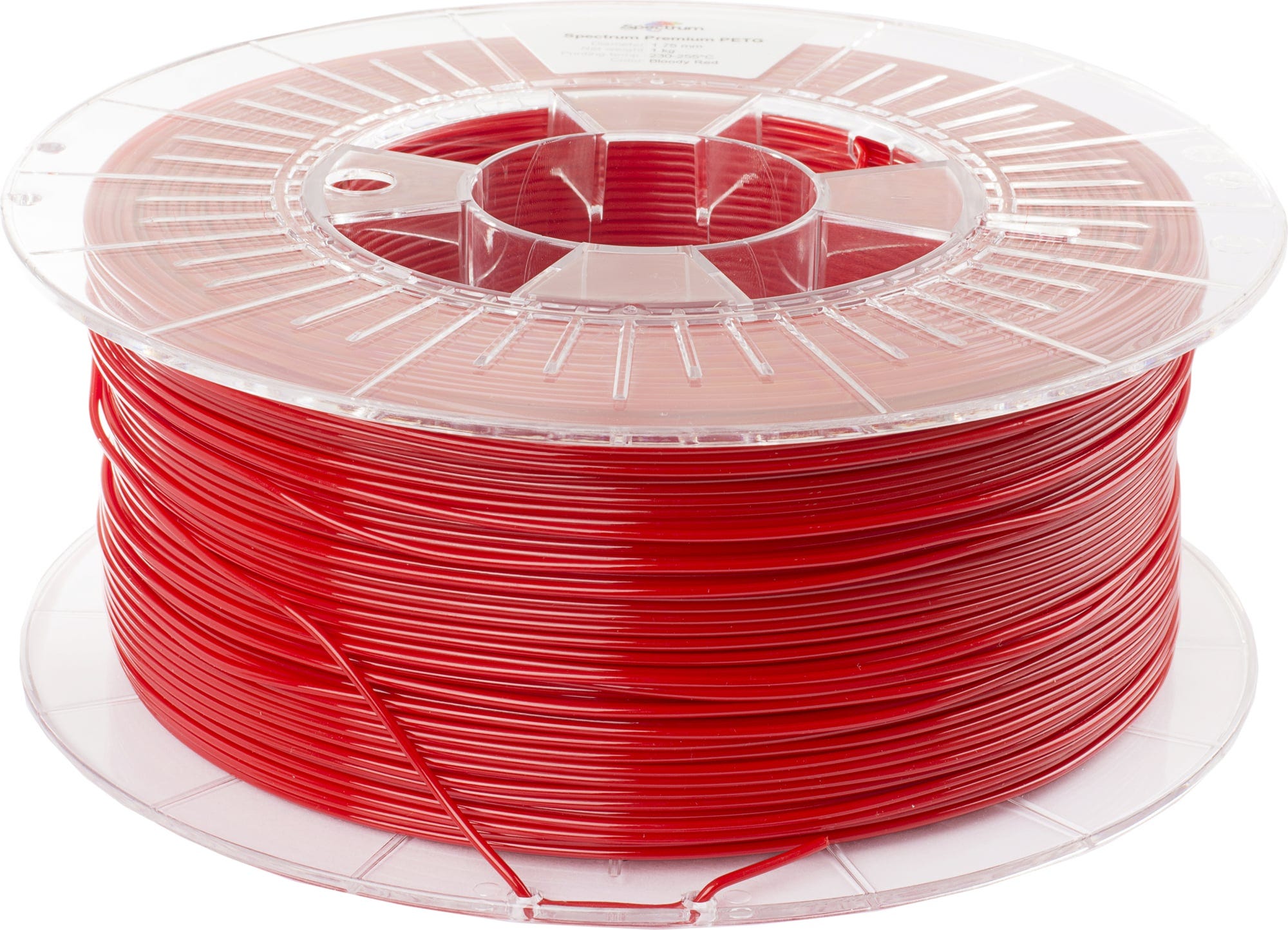 Spectrum  PETG Premium Bloody Red, 1,75 mm / 1000 g    Vielfältiges Filament mit hoher Transparenz & Temperaturbeständigkeit
