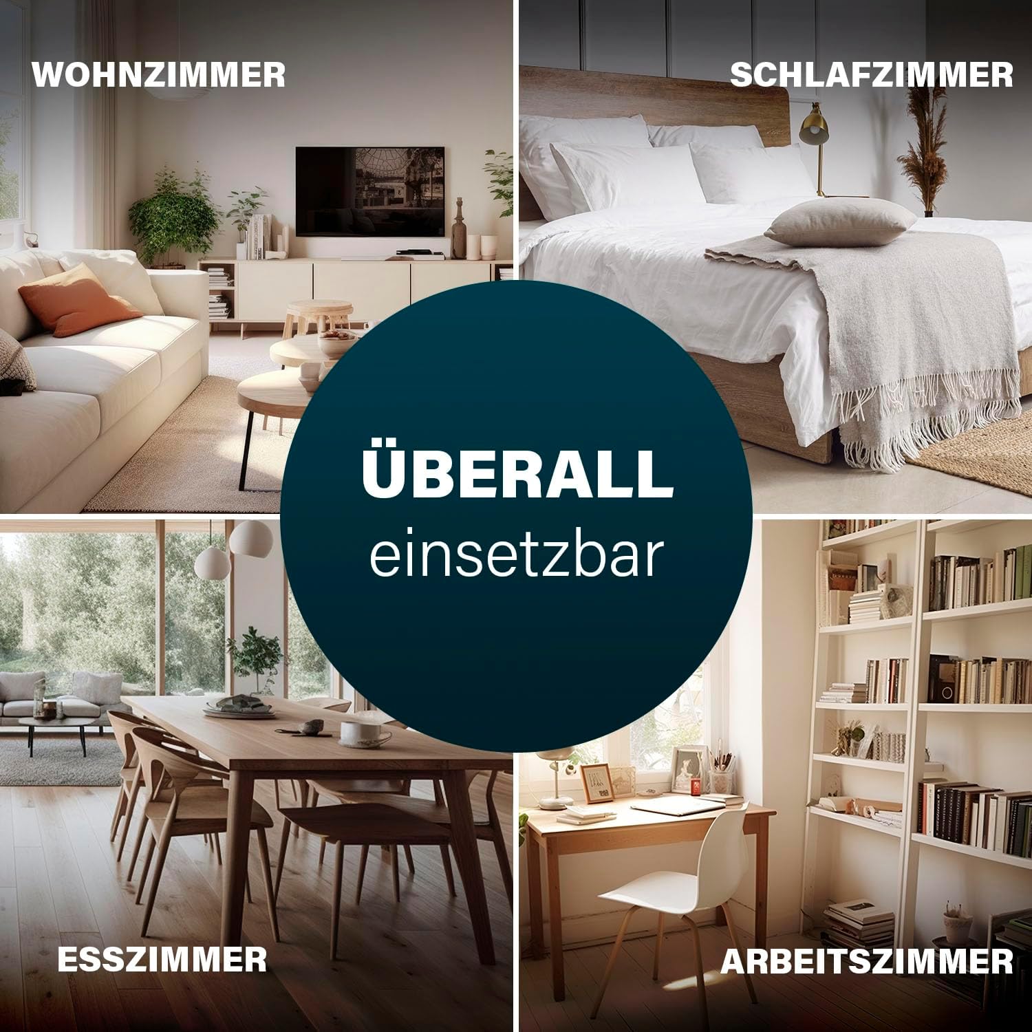 Princess Infrarot-Heizung Connected - Carbon Crystal - Flacher Wandheizkörper - 480 W - Einstellbarer Thermostat bis 50 °C - 24-Stunden-Timer - Wochenprogrammierung - Weiß oder Schwarz (Weiß)