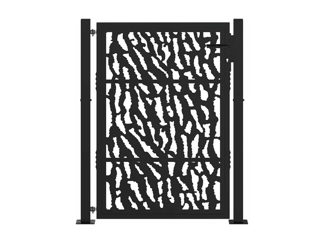 Portail de jardin noir 105x130 cm acier conception de tracés