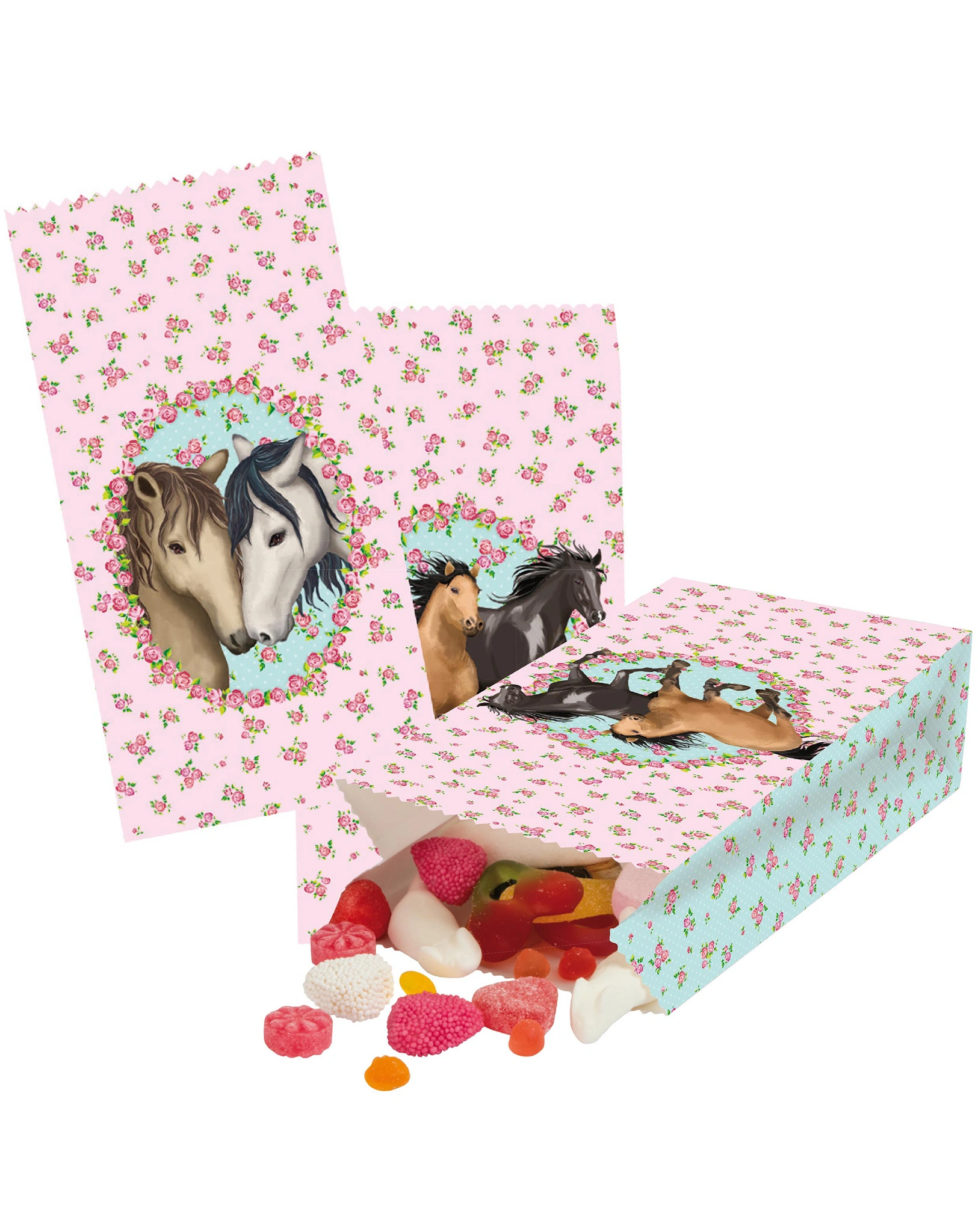 Geschenktüte TAPIRELLA PFERDE 8er Set mit Stickern
