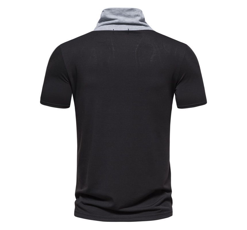 Lefitt - Mock tweedelig T-shirt met korte mouwen en capuchon
