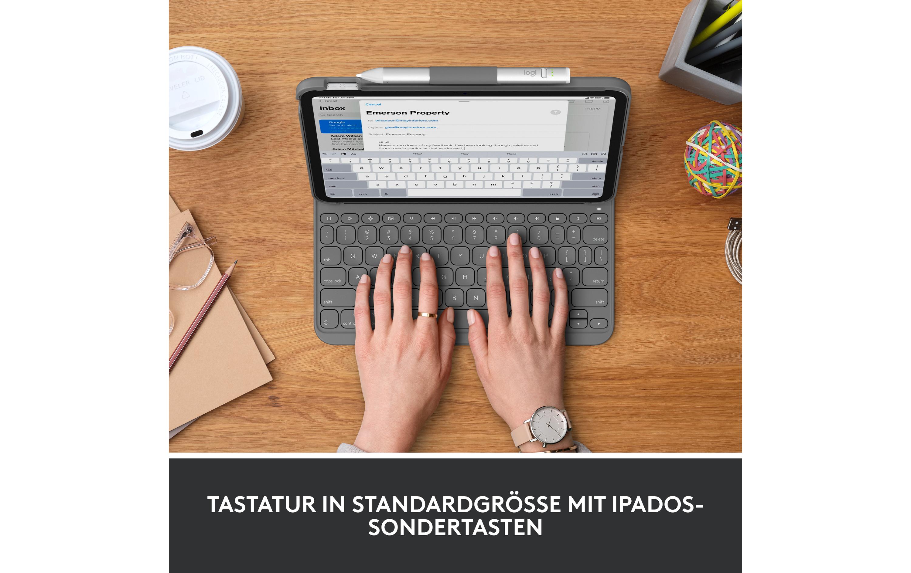 Tablet Tastatur Cover Slim Folio iPad (10. Gen, A16/2025)Tastatur-Cover für das iPad 10.9