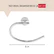 Porte serviette de salle de bain gris Vision Fackelmann