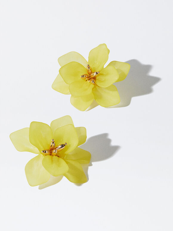Brincos de Flor - Amarelo