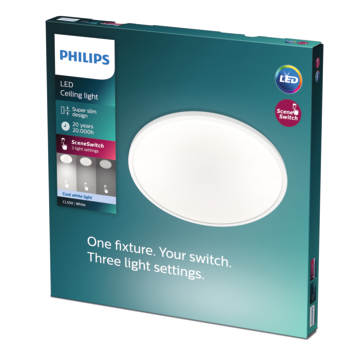 Philips SceneSwitch LED plafondlamp Superslim 18W dimbaar