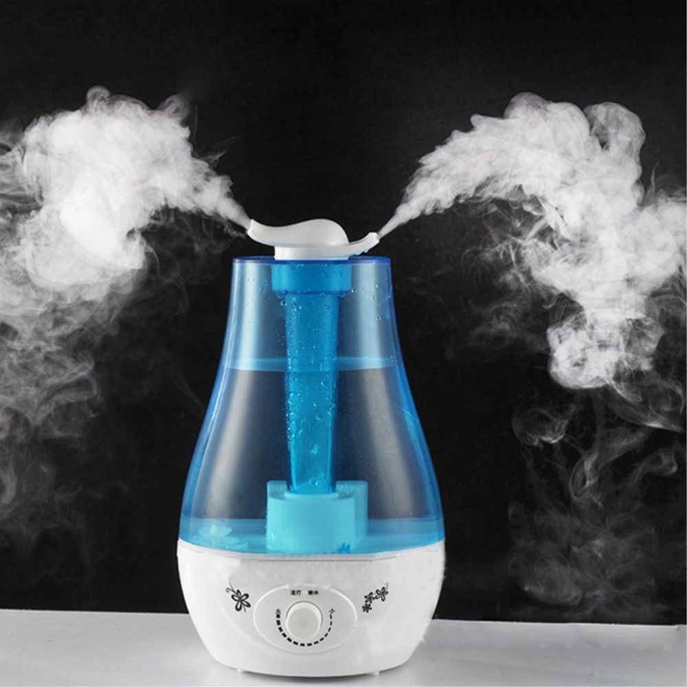 (3L) Ultraschall Luftbefeuchter Aroma Öl Difusser mit LED Beleuchtung - Weiss / Blau
