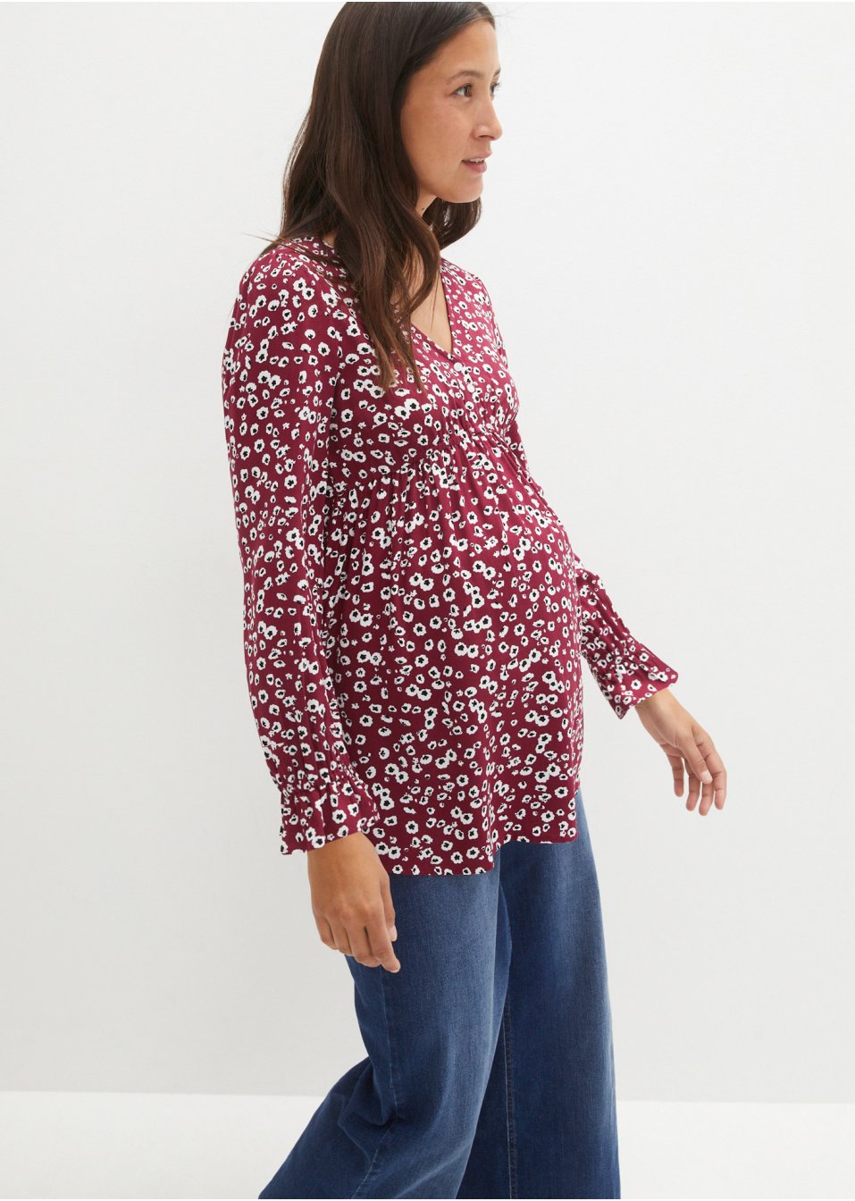 Zwangerschapsblouse / voedingsblouse van viscose