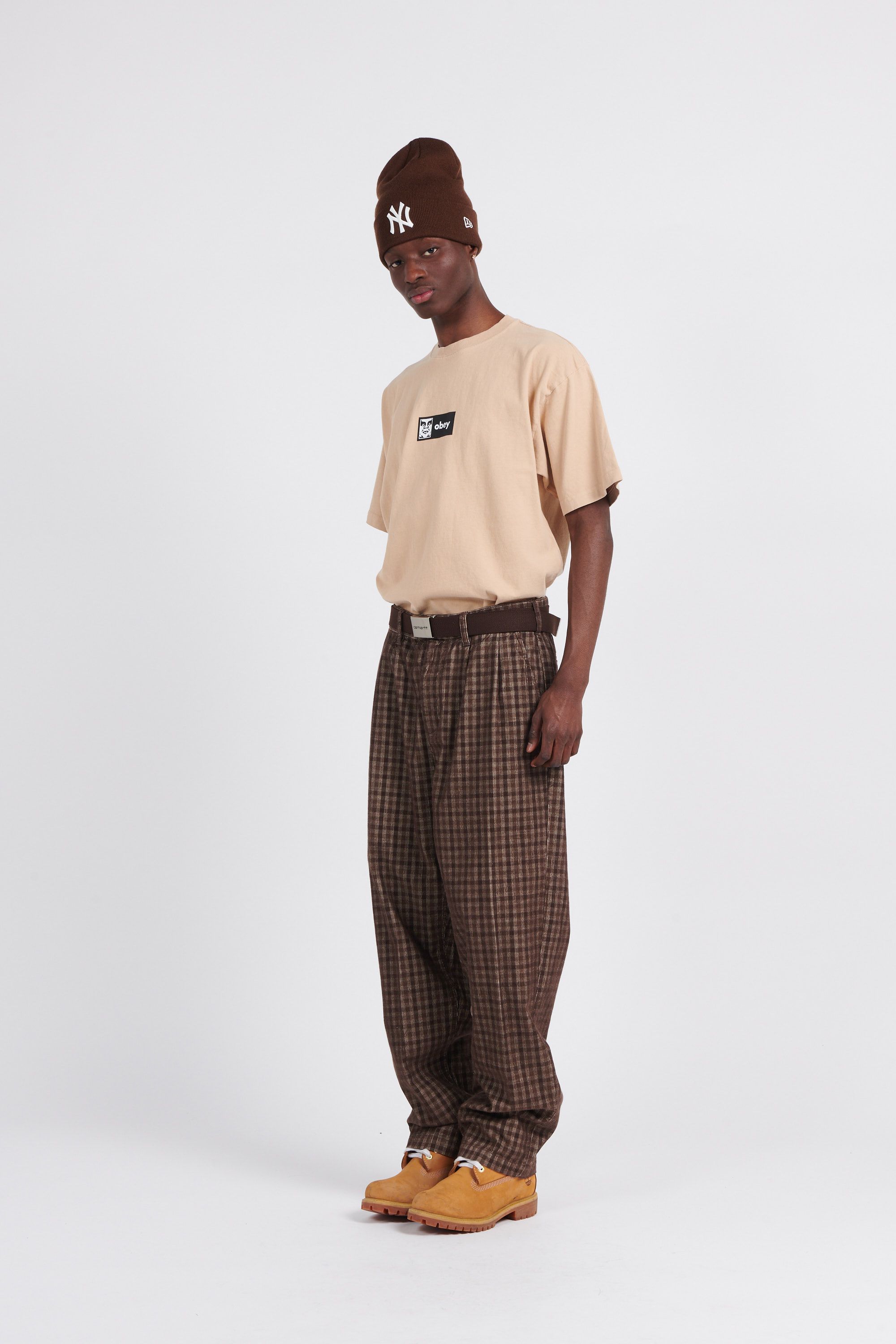 CARHARTT WIP Ceinture CLIP BELT CHROME Marron