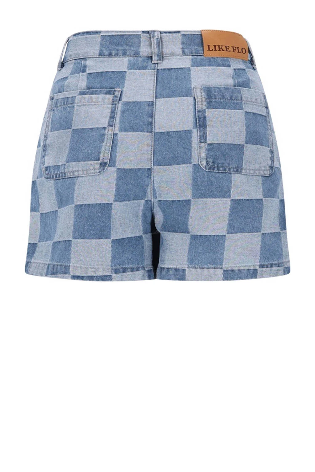 Like Flo denim regular casual short blauw