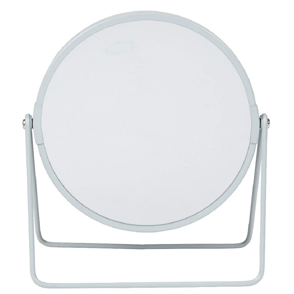 Miroir rond sur pied design industriel blanc