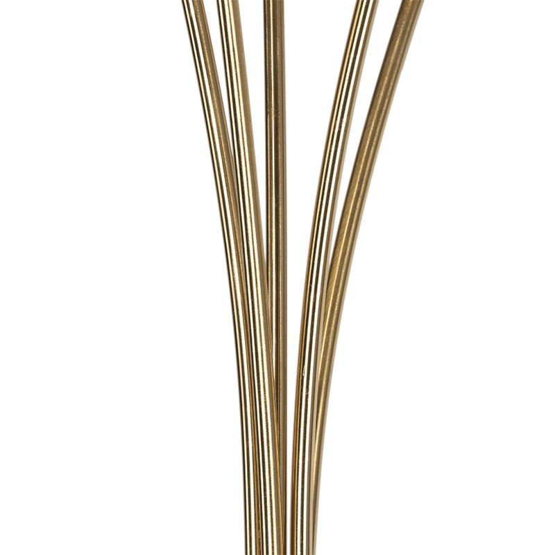 Moderne vloerlamp goud 5-lichts met smoke glas - Athens