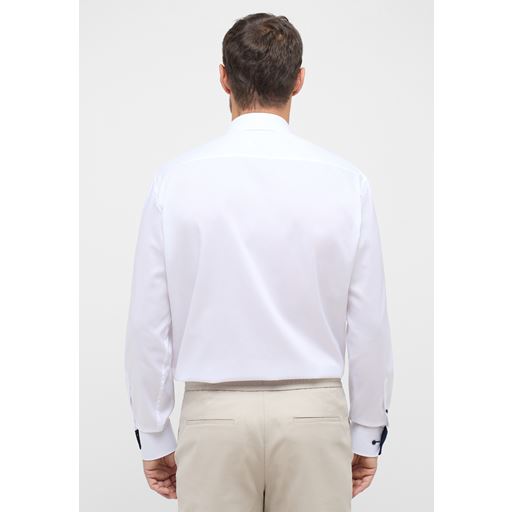 Eterna Langærmet Comfort Fit Skjorte, Hvid, 46