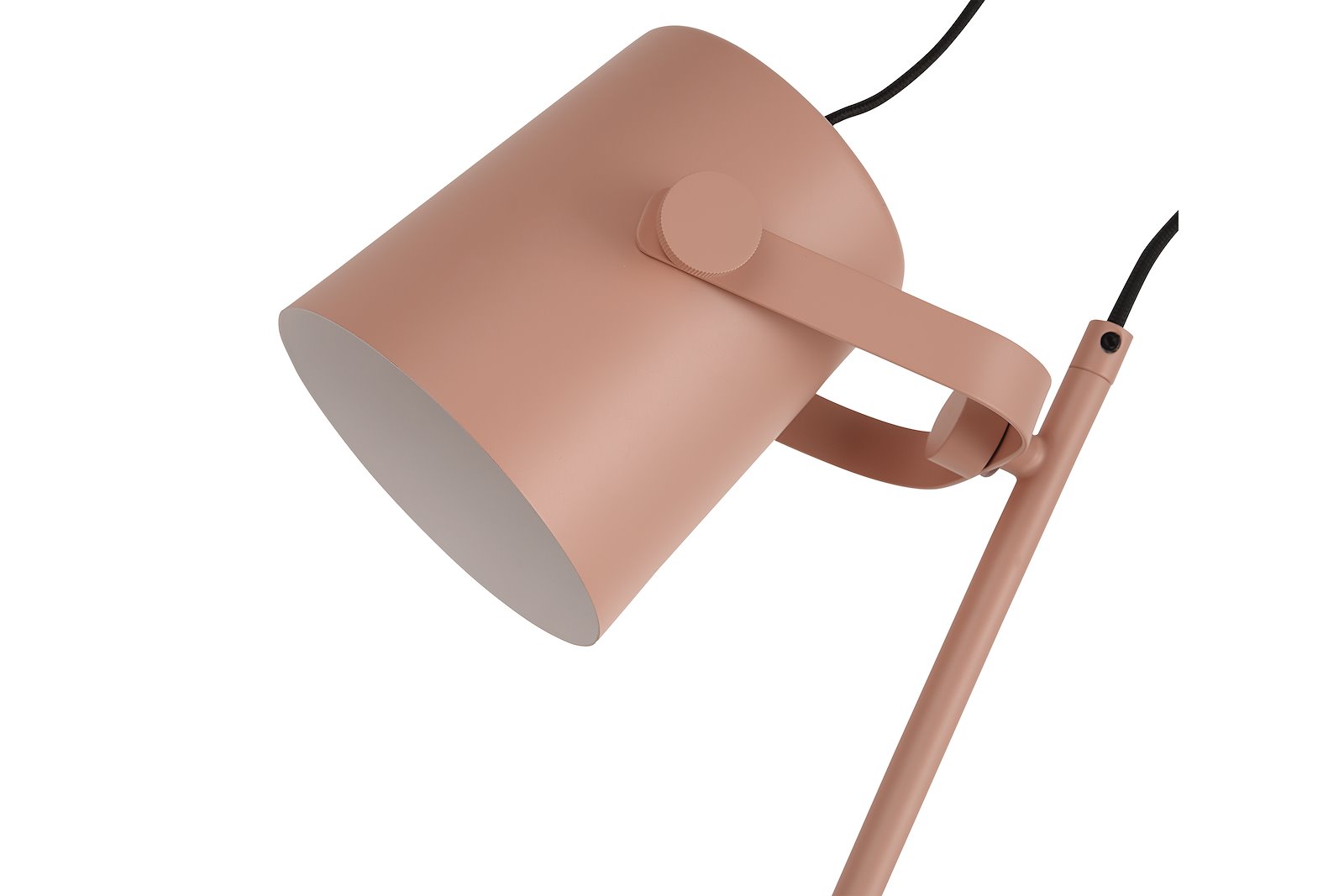Barnsley bordlampe Rosa farget med ledning og bryter E27 Max 28W